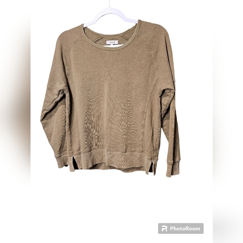 Madewell olive green sweatshirt small